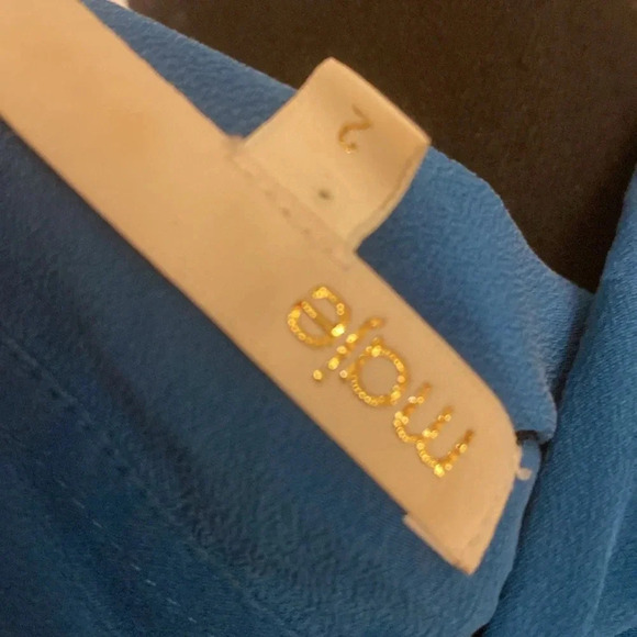 Maje silk teal blouse size 2 - Picture 4 of 6